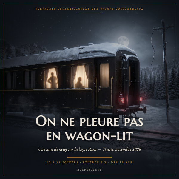 On ne pleure pas en Wagon-lit — ambiance train enneigé années 20
